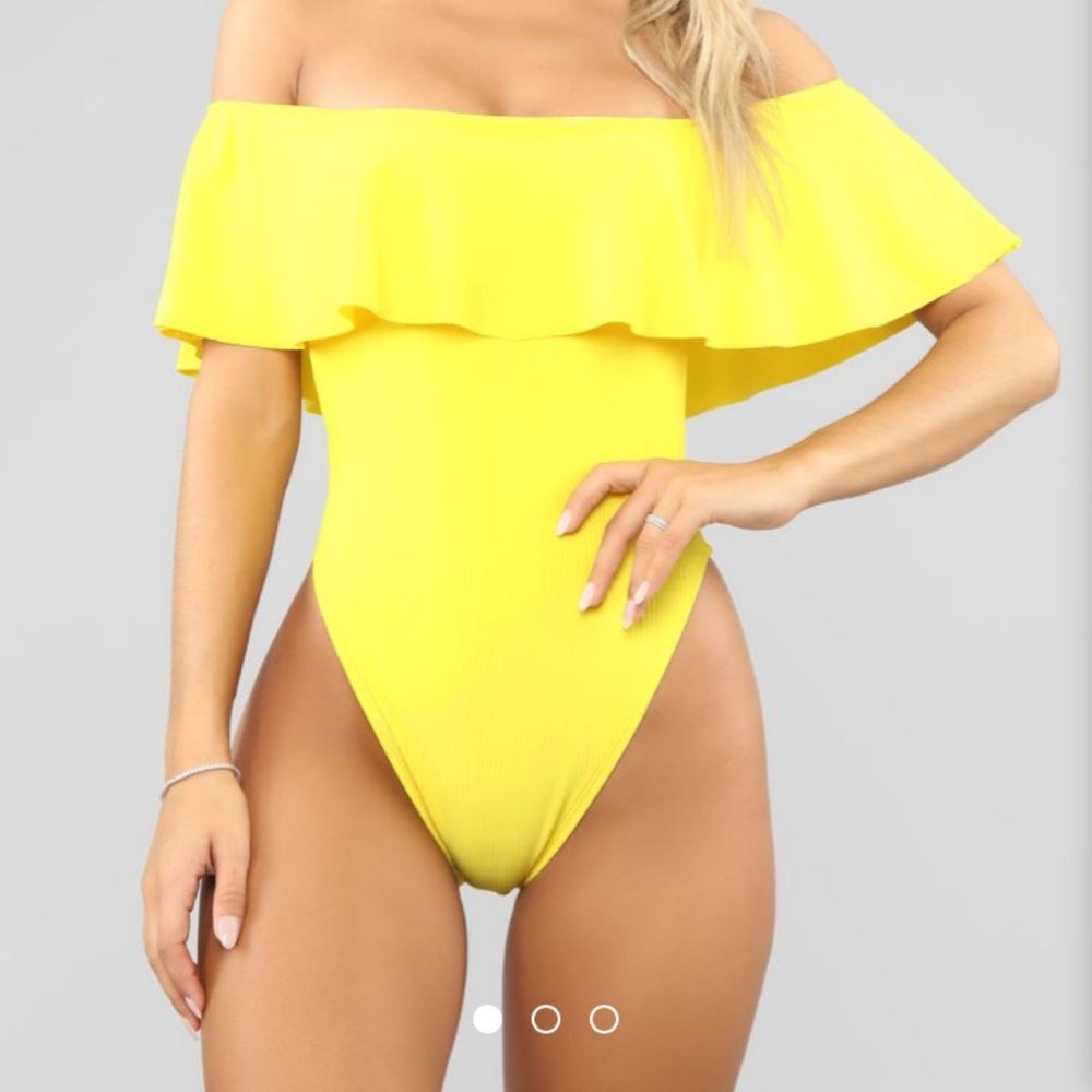 Flounce with it Swimsuit- Yellow